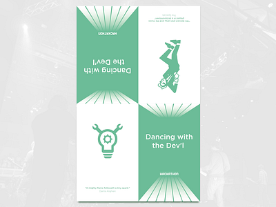 Nationwide Hackathon 2016 Team Sign: Dancing with the Dev'l adobe illustrator branding columbus hackathon nationwide print ska skank team sign