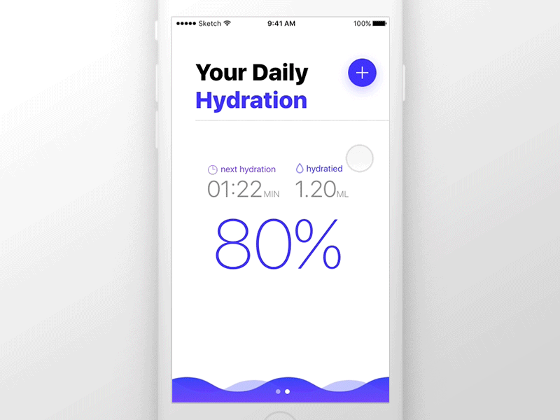 Hydra - animation gui app apple watch flat gui ios iphone mobile overview prototype ui water