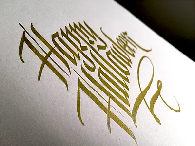 Happy Halloween calligraphy gothic hand lettering typography written