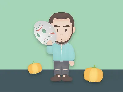 Happy Halloween halloween mask pumpkin self portrait