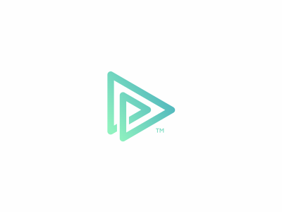 P is for Play v1 branding button health logo logotype mark media medical minimal monogram simplicity videos