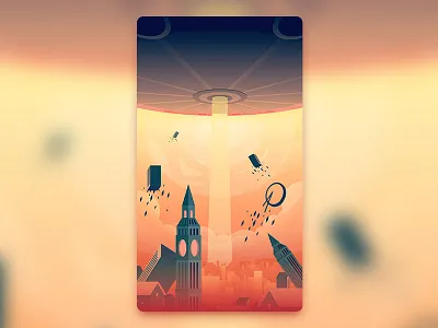 Independence Day illustrator movie ufo