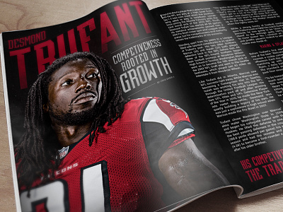 Trufant Feature 2016 atlanta falcons editorial football nfl sports design