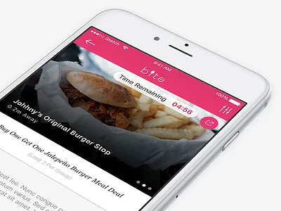 Deal Page // Geo-location Coupon App app bite app coupon deals discovery fonts food food app ios ui