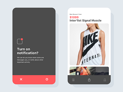 Notifcation concept ios10 nike notification product sketch ui uiux ux