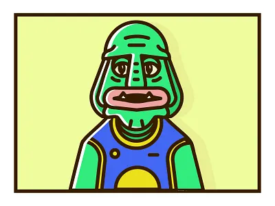 Fish Dude black lagoon fish dude halloween monster