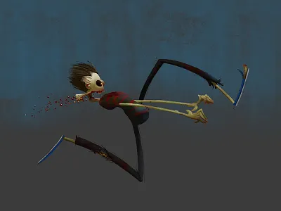 run - zombie cartoon character design halloween illustration run runner walkingdead zombie