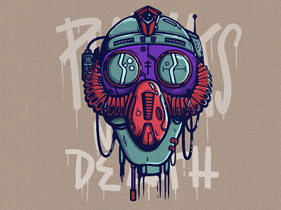 Cyber Punk cyber cyborg illustration mask punk