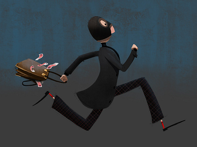 run - burglar burglar cartoon character design illustration run runner