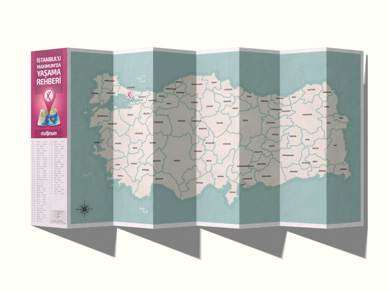 maximum - istanbul map 3d accordion animation c4d cinema 4d gif loop map maximum turkey