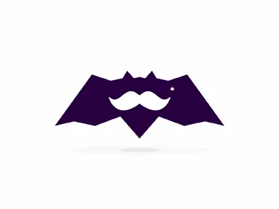 Movember* bat special alex tass bat bats beard hipster logo logo design logo designer moustache mustache movember no shave november stache symbol