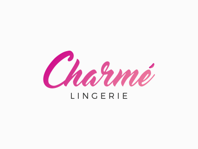 Charme design lingerie logo pink women