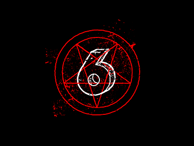 The Number 6 6 aaronsalphabet alphabet devil letter lettering number satan six type typography