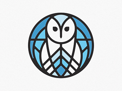 Owl Pin animal barn owl bird blue enamel pin geometric icon illustration nature owl vector