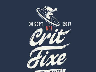 Critfixe bike brittany illustration typography