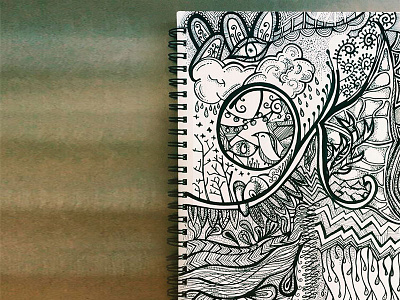 Ok black and white illustration sharpie sketch sketchbook