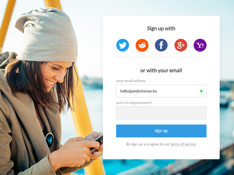 Example of Multi-sign up