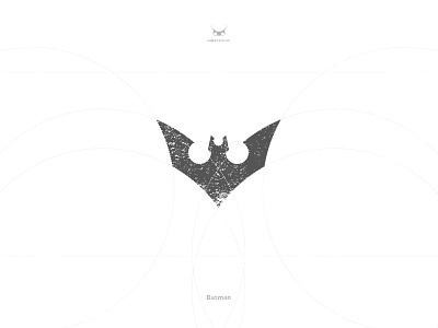 Batman bat batman darkknight dc design gold goldenratio logo mark marvel minimal redesign