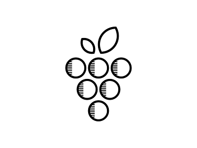Grapes clean grapes icon minimal simple wine