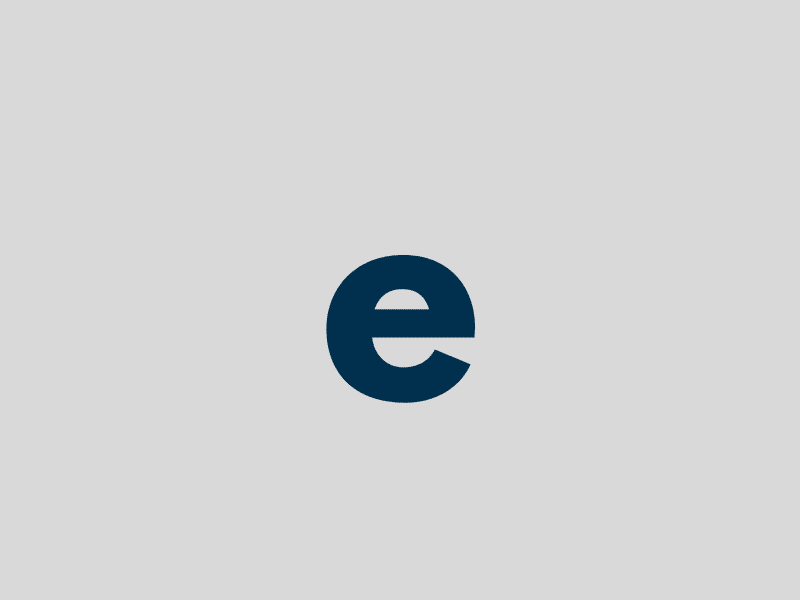 Mobilo Animated - e animated animography e lowercase mobilo typeface