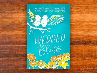 Wedded Bliss book cover marriage paper cut watercolor wedding