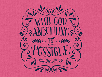Anything is Possible apparel christian faith religious t shirt