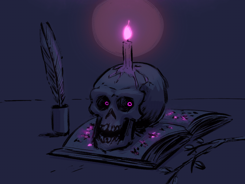 Happy Halloween animation blackbox drawn graphics halloween hand loop magic motion skull visual