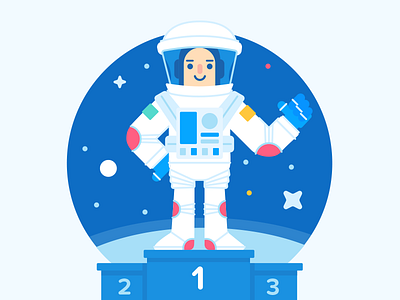 Illustration | "Portfolium Spaceman" character design doodle drawing exploration freelance fun illustration illustrator style vector work