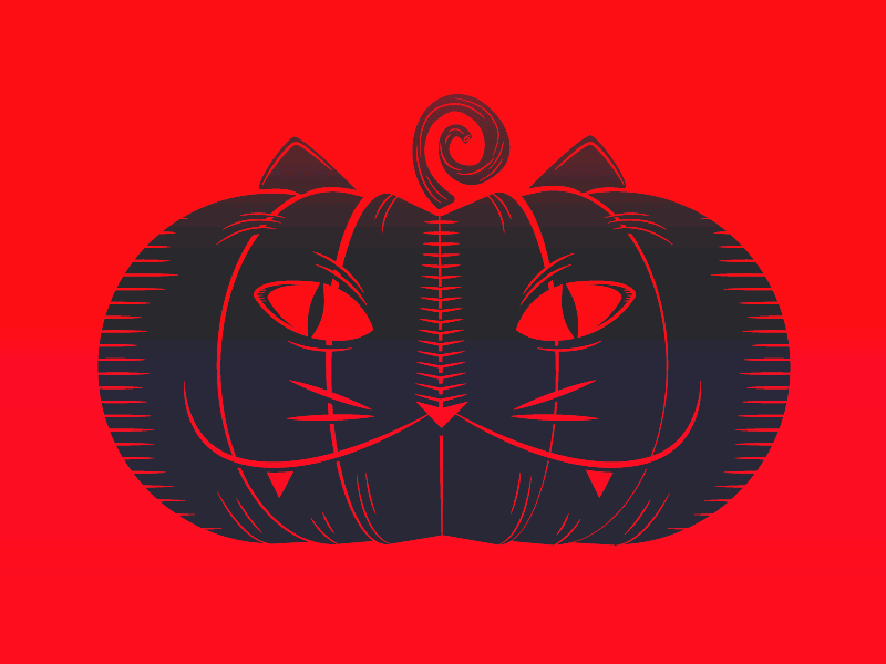 Spooky Halloween Carved Pumpkin carved pumpkin cat creepy graphic design halloween meriesa pumpkin spooky