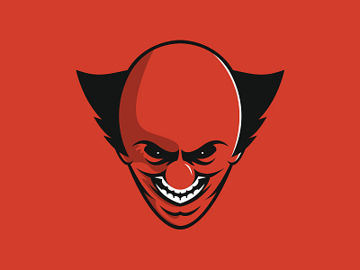 Crazy Clown clown psycho red vector