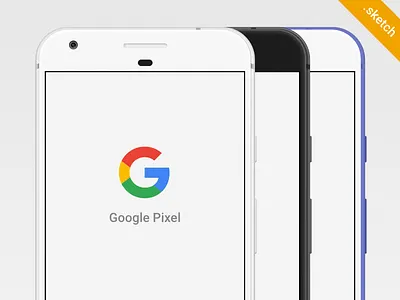 Free Google Pixel Sketch Mockup .sketch android free freebie google google pixel mockup nexus phone pixel sketch template