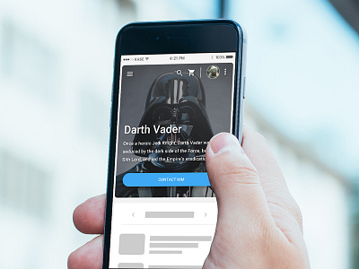 Star Wars Makes Your Designs Better. Duh concept contact darth vader design interface mobile mockup placeholder prototype star wars ui design user interface