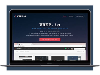 Vrep Landing community platform landing landing page saas