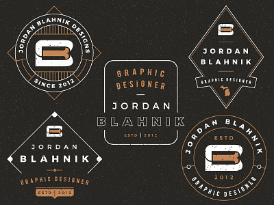 Personal Brand Badge Concepts badge brand illustration logo mark patch texture