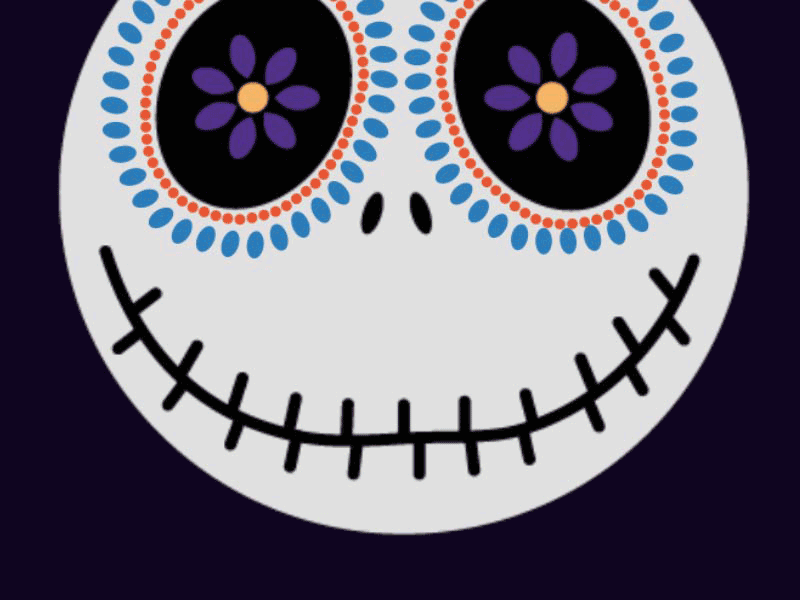 Jack de los Muertos day of the dead dia de los muertos halloween illustration jack skellington skull sugar skull