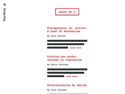 Design.blog Issue #5 automattic blog design front page