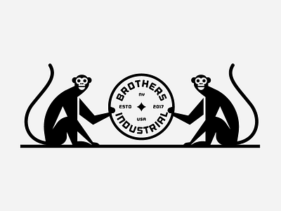 BROTHERS INDUSTRIAL badge brother co coatofarm industrial monkey ny steel usa