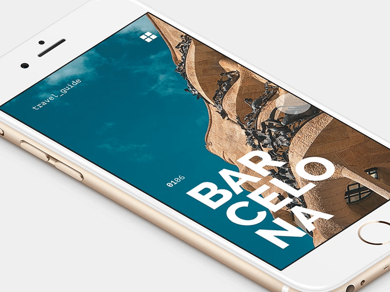 Travel guide app design mobile origami travel