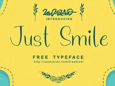 Just Smile Free Typeface calligraphy font free fonts freebies lettering typeface typography