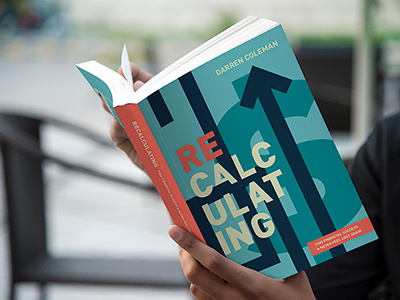 Recalculating V1 book design mockup process typography