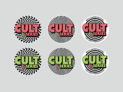 Cult Of Series 80s beer logo punk skate stickers trippy your getting sleepy...