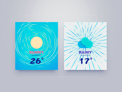 Weather Widgets Concept concept illustration rainy sunny weather widget