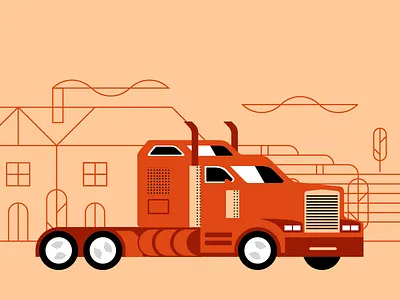 Truck semi tractor truck uber