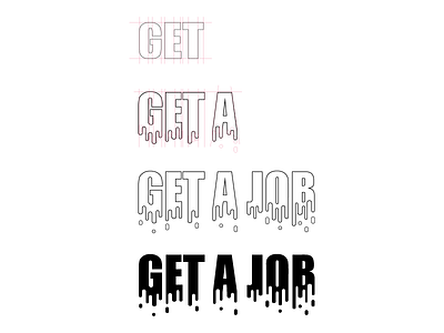 Logo progress 32 frames black drawing drips get a job logo paint progress