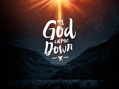 God Came Down advent branding christmas crown manger type