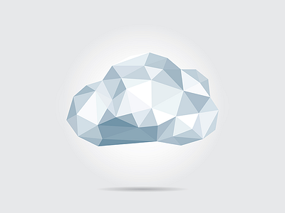 Polygonal Cloud, Weather abstract cloud geometric illustration lowpoly nature poly polygonal season triangle vector weather
