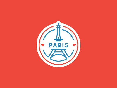 Paris Badge badge city design eiffel france icon illustration logo minimal paris stamp t shirt