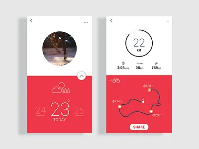 Sports app app cycling diagram icons ios path red sports white