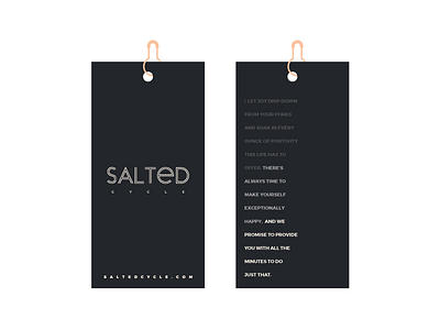 Salt Tag apparel branding cycling fitness hangtag spin