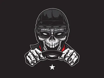 Classic Skull Driver ai artwork cars clothing custom helmet psd racer skull tees template tshirt